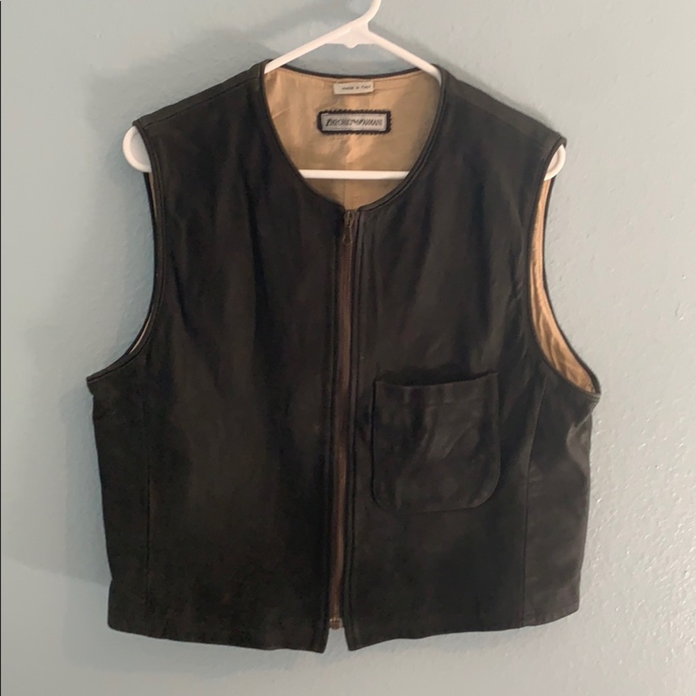 Vintage Emporio Armani Leather Vest
